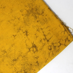 Vintage dyed Fabric by the yard Cotton Fabric, Yellow Batik Print Natural Vegetable Dyed Indian Fabric, Mud Resist Dabu Print fabric KDF#022