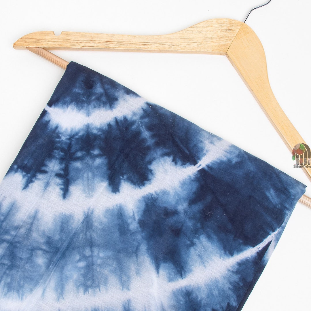 indigo-blue-tie-dye-fabric-navy-blue-cotton-handmade-semi-sheer