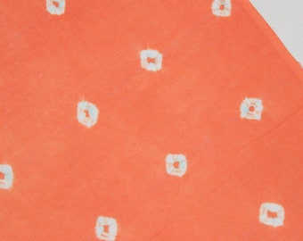 By the Yard Fabric Indian Bandhani shibori Cotton Voile Fabric Hand Dye Natural Color Tie dye,women's clothing Girls Dress Fabric. TIE#049