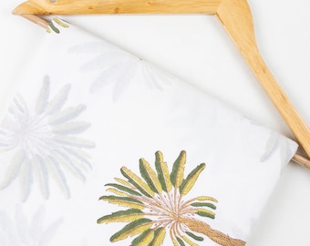 Tissu indien à imprimé palmier par mètre Tissu indien en voile de coton imprimé au bloc à la main, couture pour vêtements, courtepointe et tissu artisanal