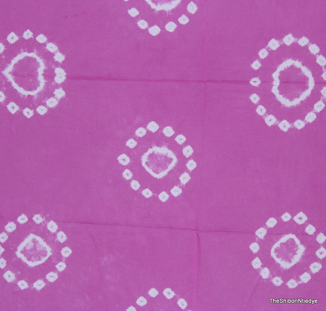 Pink Dress Fabric Indian Bandhani Fabric Cotton Voile Pink Fabric