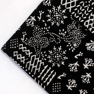 Black White Fabric Pure Cotton Fabric Soft lightweight Women Girls Dressmaking Fabric Natural Vegetable Dyed Fabric By Yard BWF#10