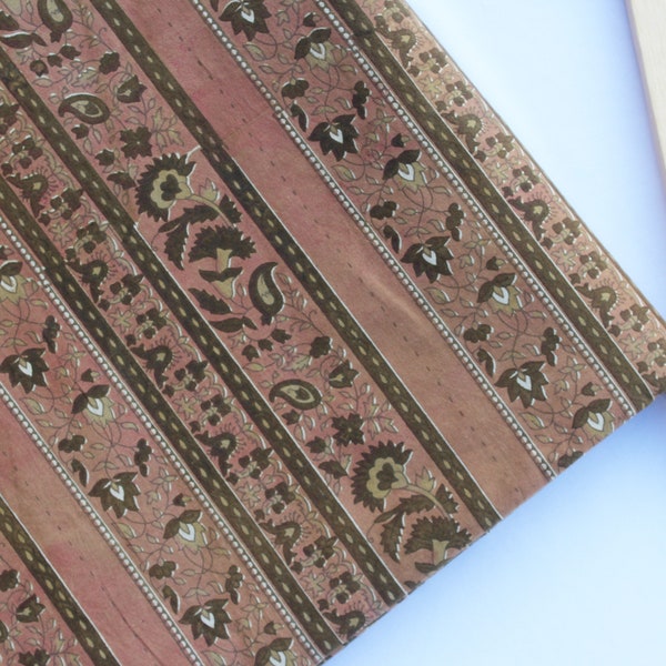 Brown - Natural Dyed Block Print Cotton Nandana Fabric 10 main image 0