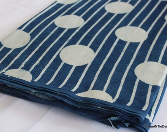 Tessuto Con Stampa Indiana A Blocchi 100% Cotone Su - Foto 8