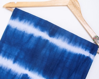 Blue Tie dye fabric Hand Dye Natural Color women's clothing, Girls Dress Fabric, Crafts Fabric , Indian Fabric Bandhani Cotton Fabric