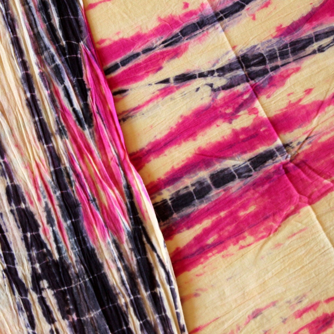 Shibori Tie Dye Fabric India Cotton Fabric Natural Color Dyed Sewing Craft Fabric, Women Tie Dye