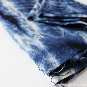 Tessuto pesante in tela di cotone blu Tie Dye 100% cotone per arredamento, cucito, tessuto tagliato su misura SCF003