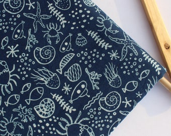 Block Print Fabric Natural Indigo Dabu Print Fabric 100 % Pure Cotton Fabric Voile Running Fabric Woman Clothing Sewing Craft Fabric HBF#163