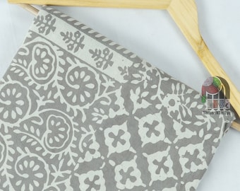 Fabric By The Yard Multi Print, Hand Block Dabu Printed Cotton Fabric, Natural Vegetable Dyed Floral Print Fabric, 100% Cotton Indian Fabric