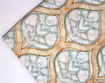 Block Print Fabric Indian Cotton Fabric Floral Print Light Weight Soft Mugal Buta Print Jaipuri Fabric By The Yard Handprintedshop HBF#25