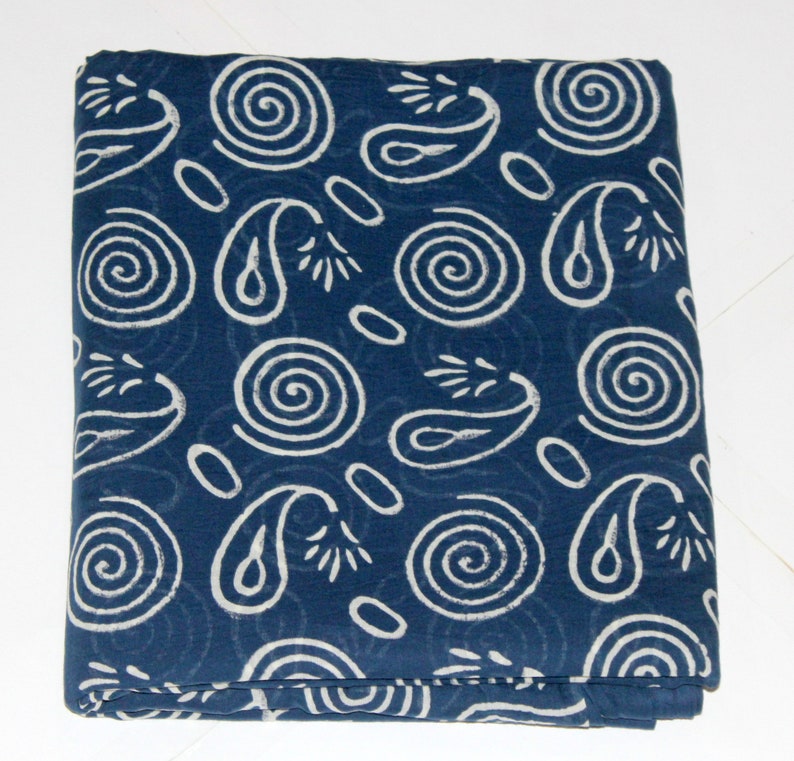 Indigo Hand Block Print Running Fabric Indigo Fabric for Etsy