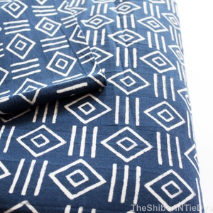 Blue Indigo Blue Cotton Fabric, Hand Block Print Tablecloth Printed India Fabric Natural Vegetable Dye Sewing Fabric, Fabric By The Yard