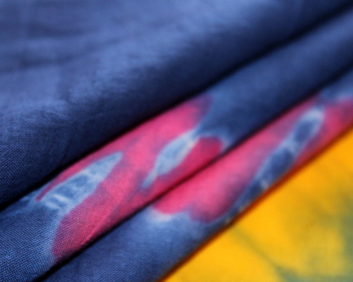 By The Yard Tie And Dye Fabric Rainbow Color 100 Cotton Etsy