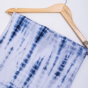 soft blue tie dye print cotton handmade beach party dressmaking summer women sewing material indian clothmaking craft
