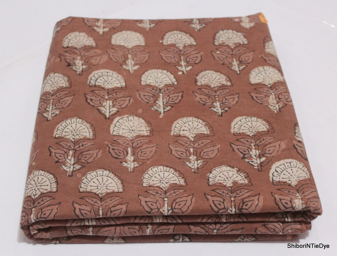 5 Yards India Block Print Fabric 100 Cotton Indian Hand Etsy