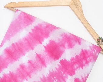 Roze Indiase stof Bandhani-katoenstof Tie-dye stof Handverf natuurlijke kleur dameskleding, meisjesjurkstof, ambachtelijke stof
