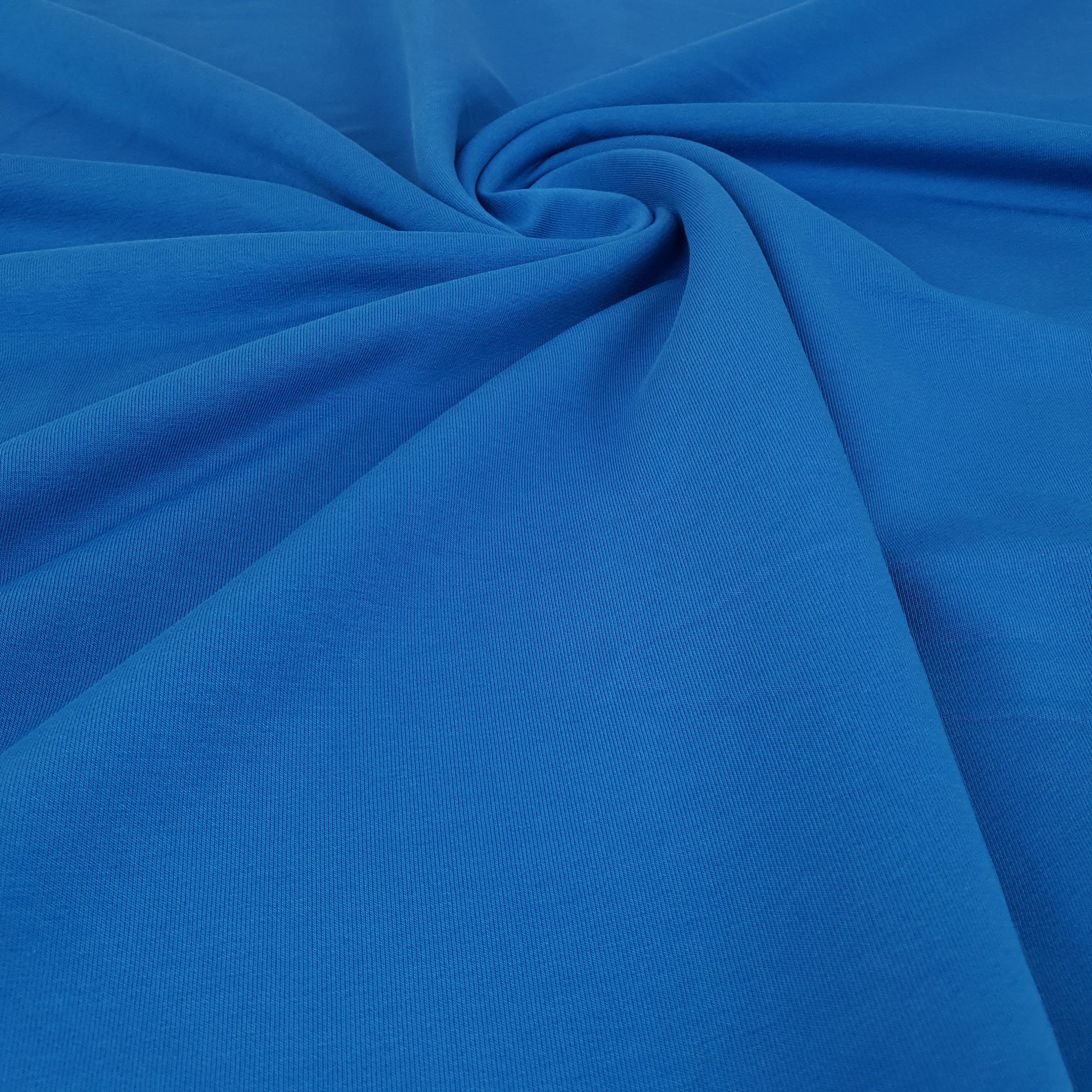 Turquoise Blue Stretch Cotton Fabric by the Yard Spandex Etsy