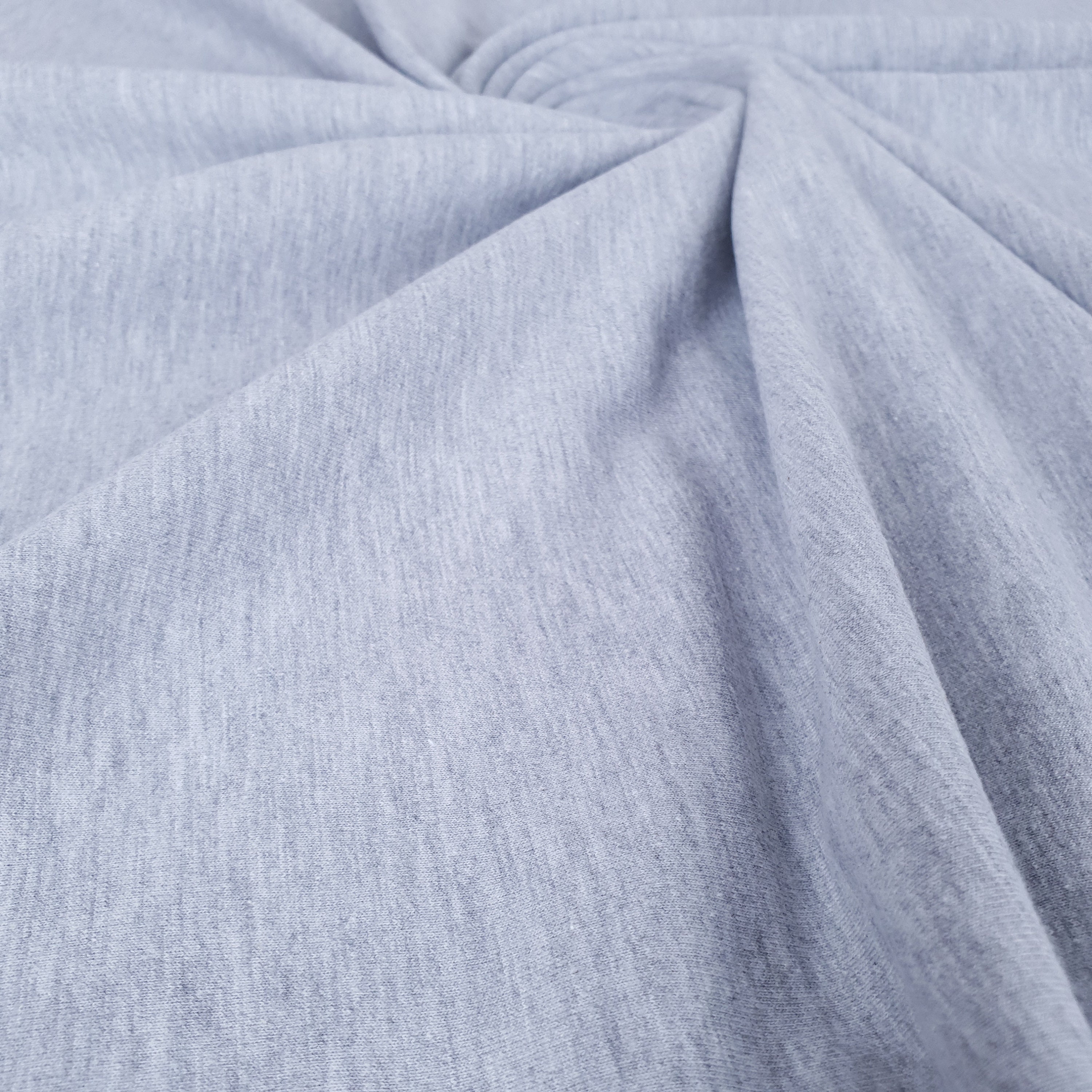 Grey Melange Double Knit Cotton Fabric by the Yard Two Etsy UK