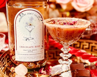 Chocolate Cardamom Rose Martini Craft Cocktail Kit in DIY Jar - NOW with Recipe and Instruction Booklet