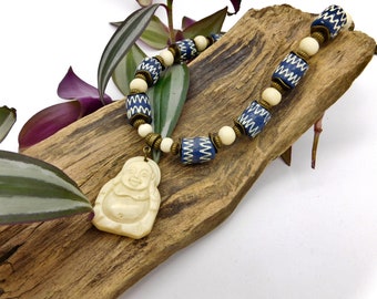 BUDDHA meets ELEFANT change pendant with carabiner hook patina jewelry pendant for bags jackets keys chains