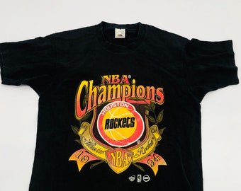 Vintage Nba Champion Houston Rockets Black T shirt 1994 NBA