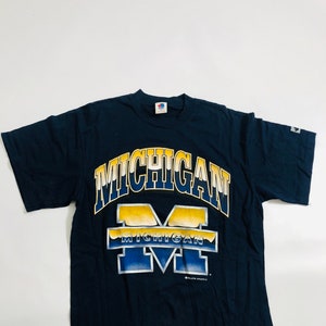 Vintage Michigan Wolverines Football Big Logo T-shirt Single - Etsy
