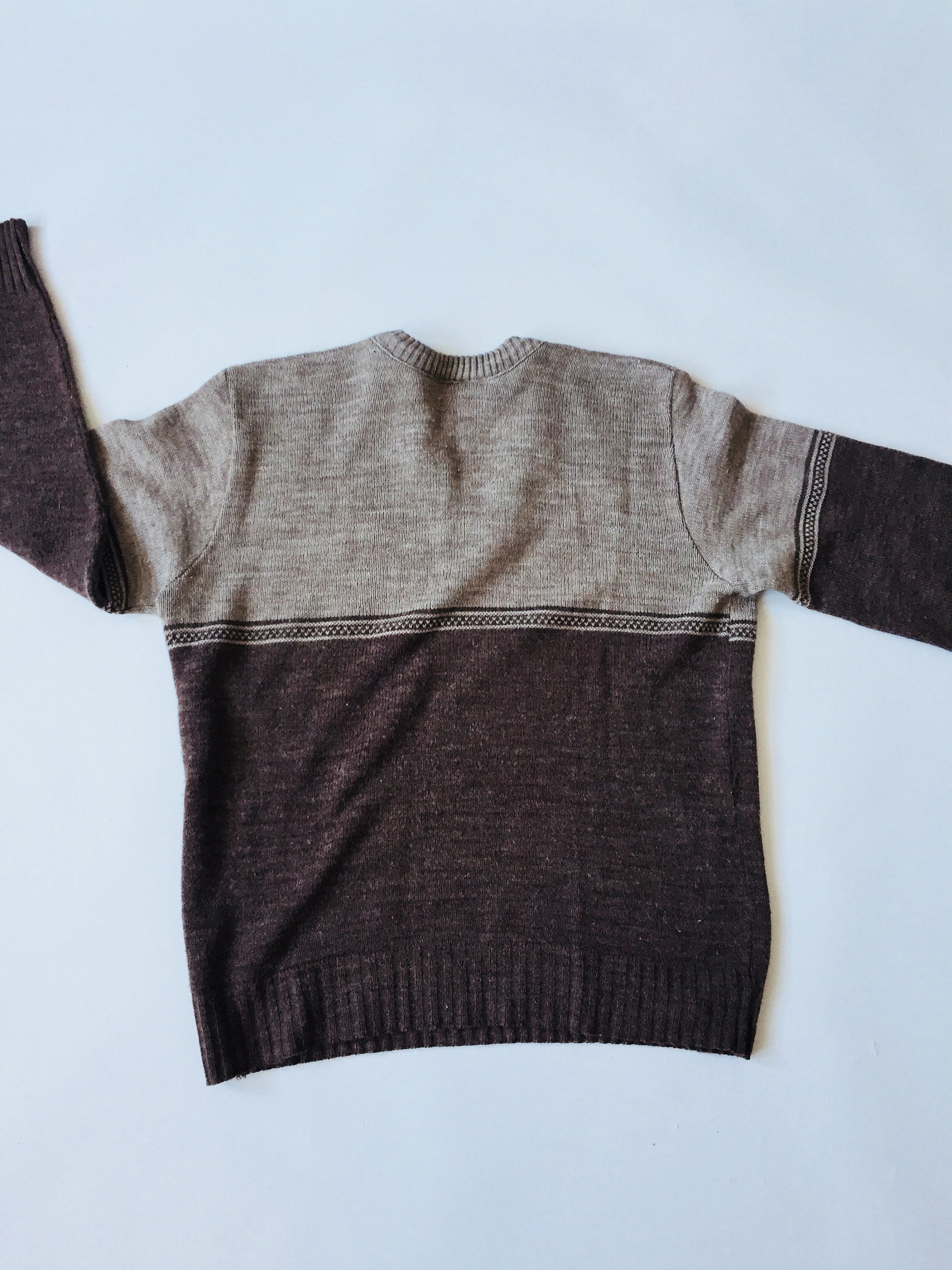 Vintage Cooper Pullover Jumper Crewneck Sweater Brown Beige - Etsy