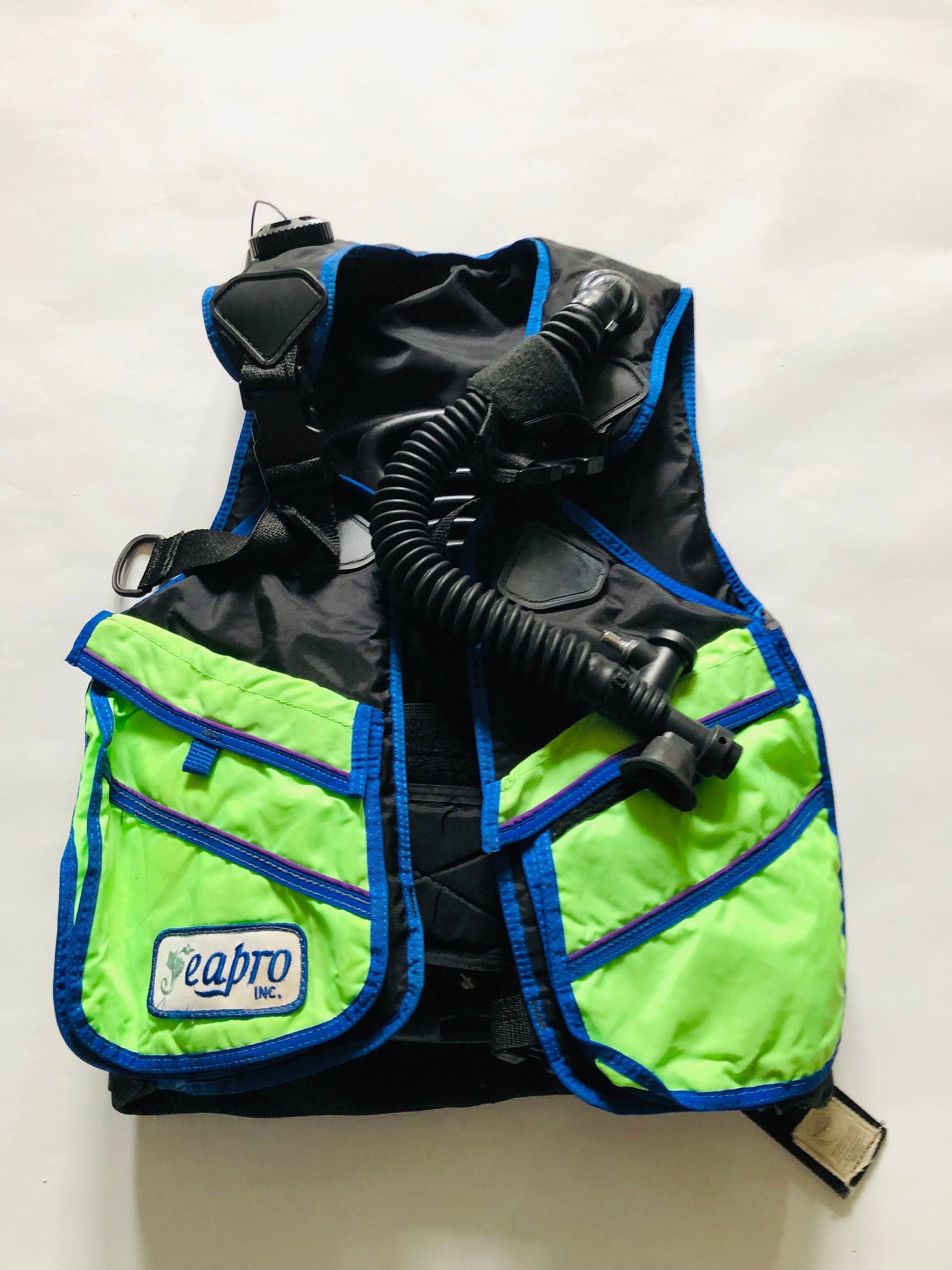Sea Pro Scuba Divers Jacket Vest Green Black Blue Snorkelling Etsy