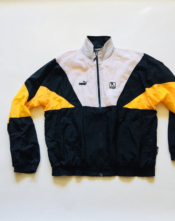 puma jacket black and white