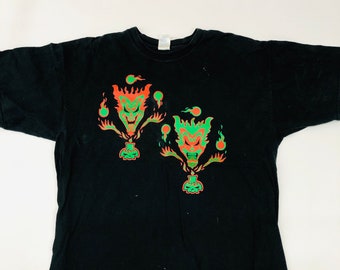 Vintage Insane Clown Posse T-Shirt Jeckel Green Red Black Merry Xmas Hiphop Rap Rock Shirt