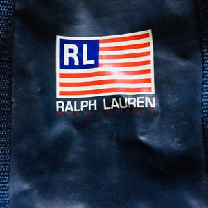 Ralph Lauren Polo Fourre-tout Sac à main bleu marine Drapeau américain RL Polo Sports image 6