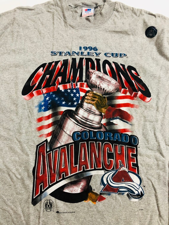 VTG Colorado Avalanche Stanley Cup Champions T Shirt 2001 NHL Size Large New