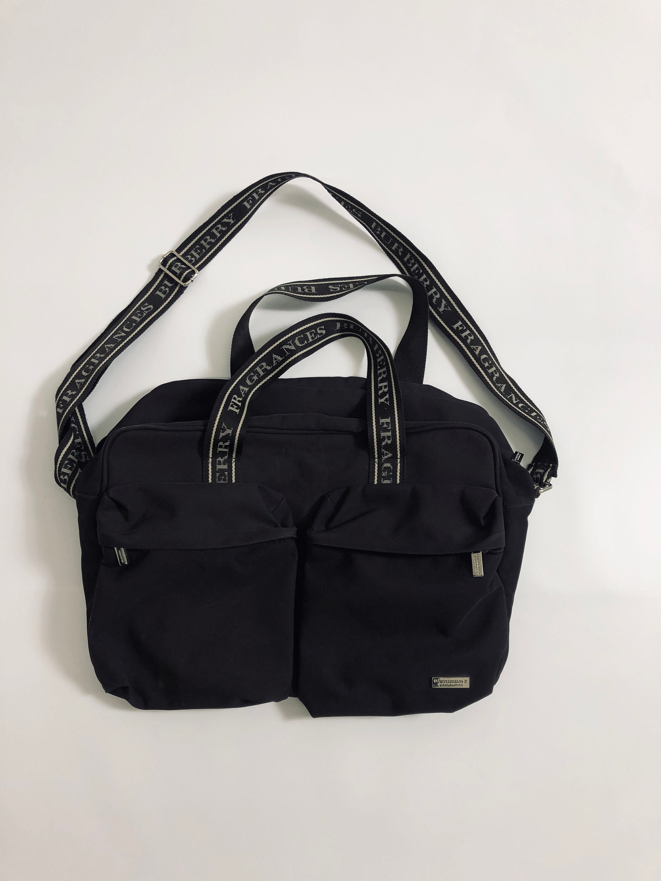 Vintage Burberry Duffle Bag Brown Black Bag Side Bag Designer - Etsy Sweden