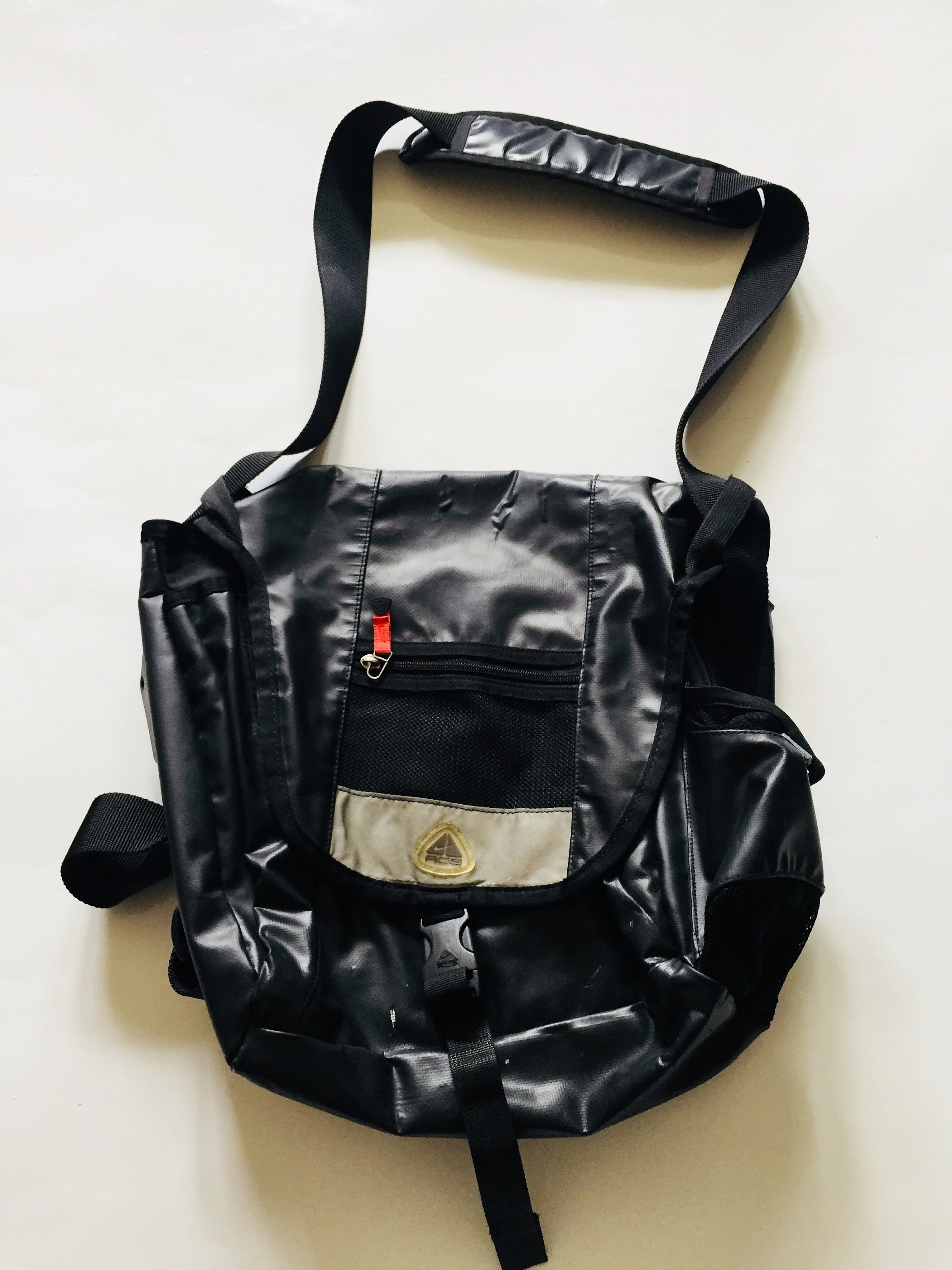 Vintage Nike ACG Big Bag Black Grey Red Tote Bag Side Bag | Etsy