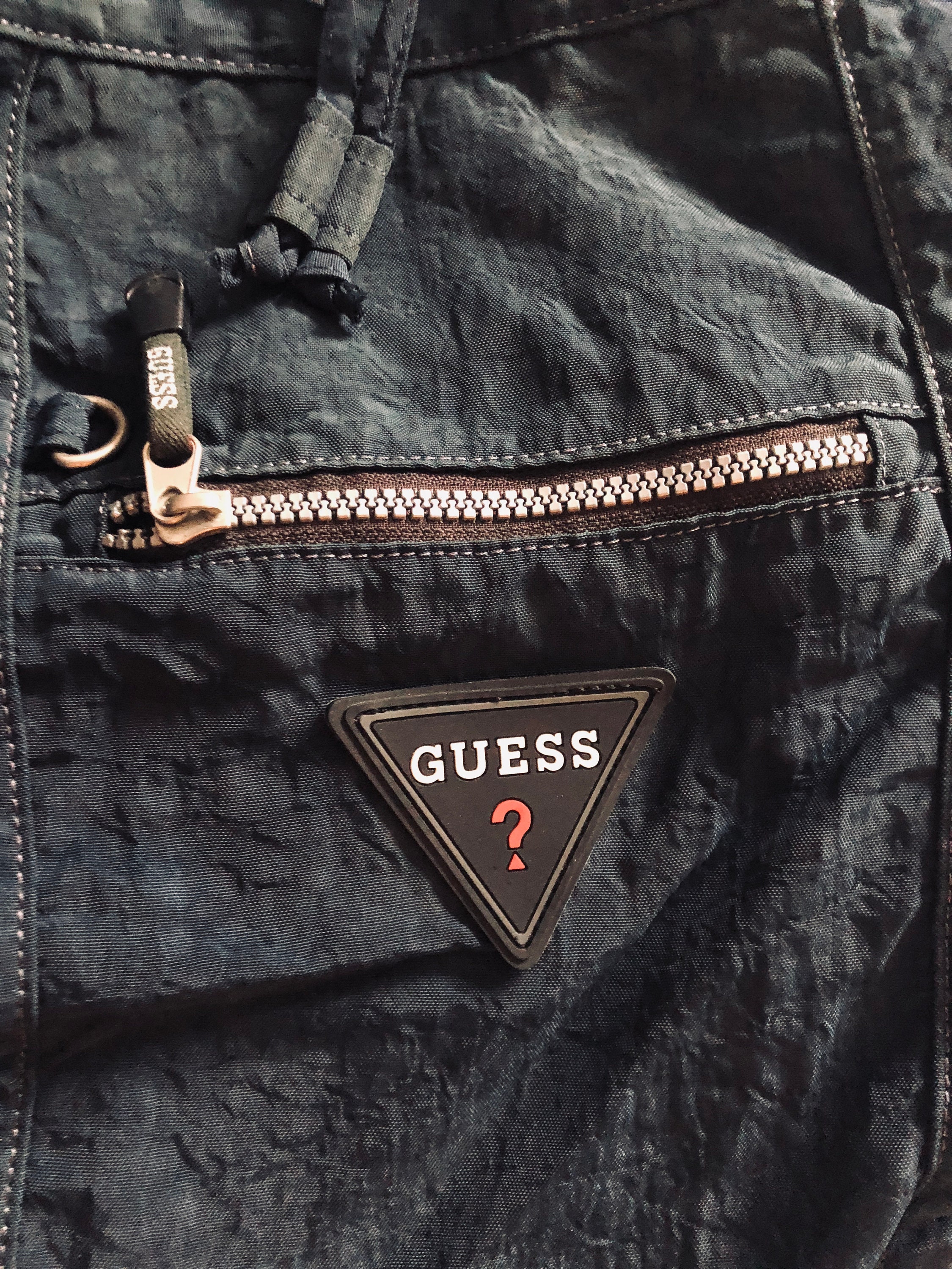 Vintage Guess Navy Blue Backpack Bag 1990's 90's Tote Etsy