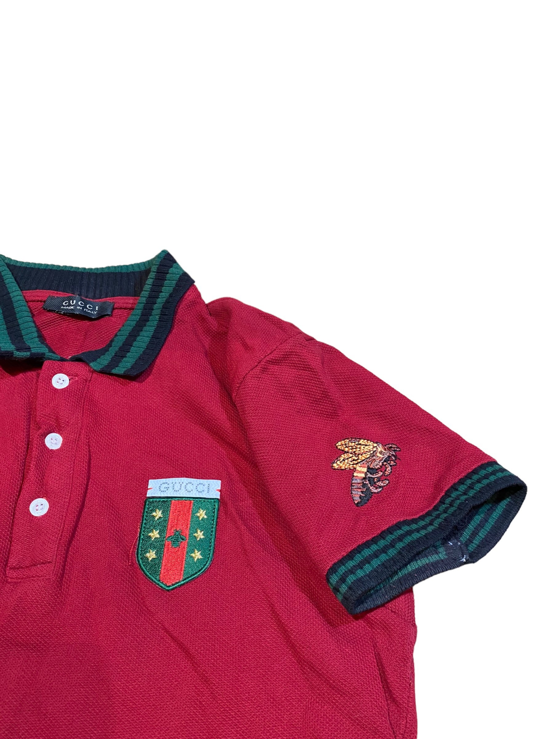 Vintage Gucci Button up Polo T-shirt Luxurious Luxury Wealth 
