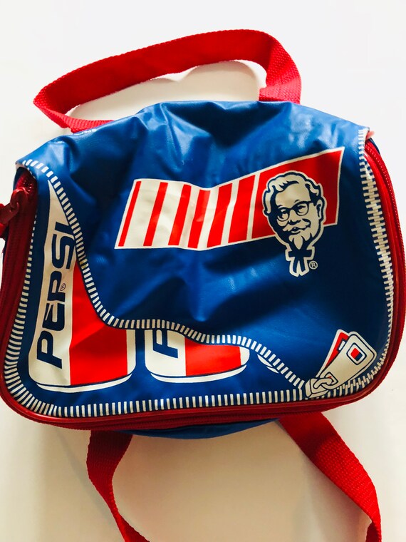 Vintage Kfc Pepsi Lunch Bag Red Blue White Bag Access… Gem