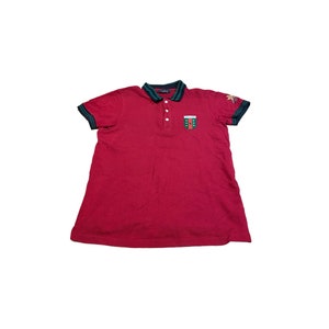 LOUIS VUITTON LV Logo Polo Shirts #M Top Logo Button Line Pink Cotton  RankAB