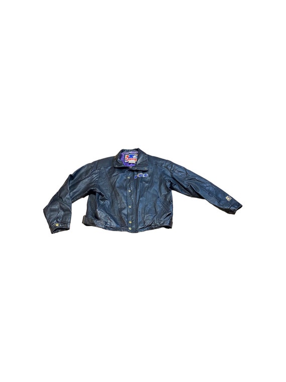 Vintage NBA Starter Orlando Magic Leather Biker Jacket Coat 
