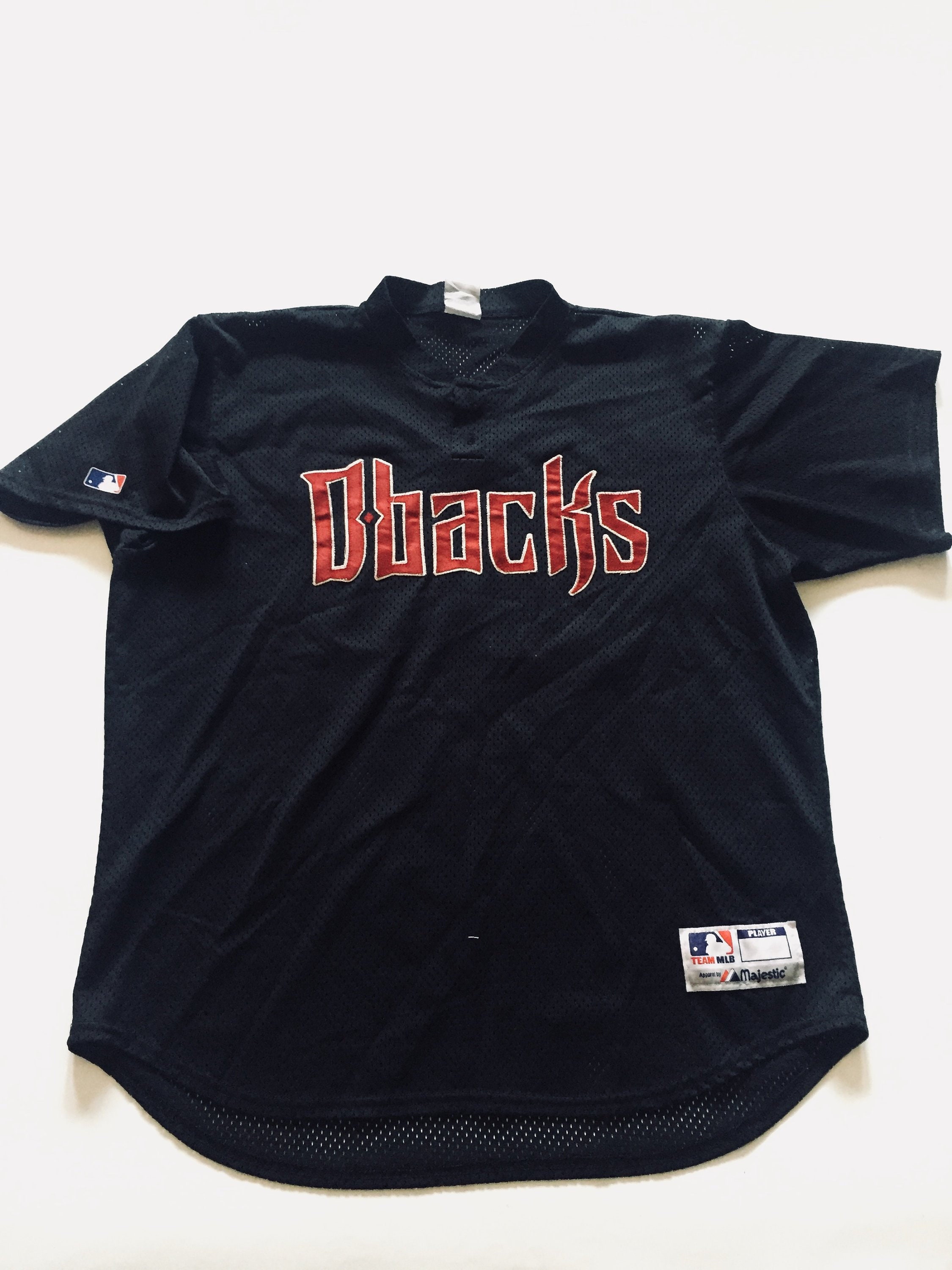 Majestic Baseball MLB Obacks 44 Jersey Black Red T-shirt Tee 