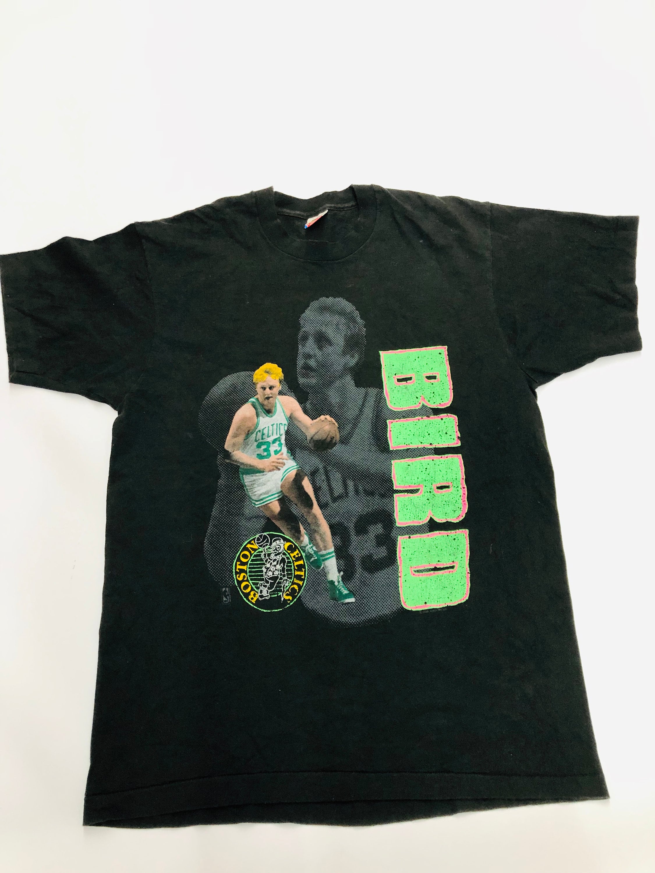 Vintage RARE Boston Celtics Bird 33 T-shirt M 