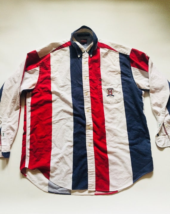 Rare Vintage 90's TOMMY HILFIGER USA American Flag Themed 