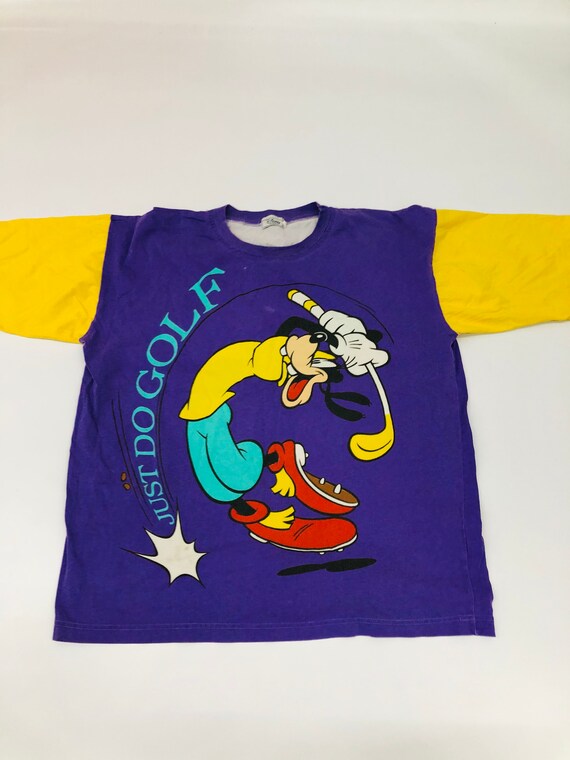 Vintage Walt Disney Goofy Golf Big Graphic T-Shir… - image 1