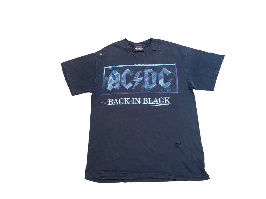 Vintage AC/DC Back in Black T-shirt Rock Band Tour Tee - Etsy