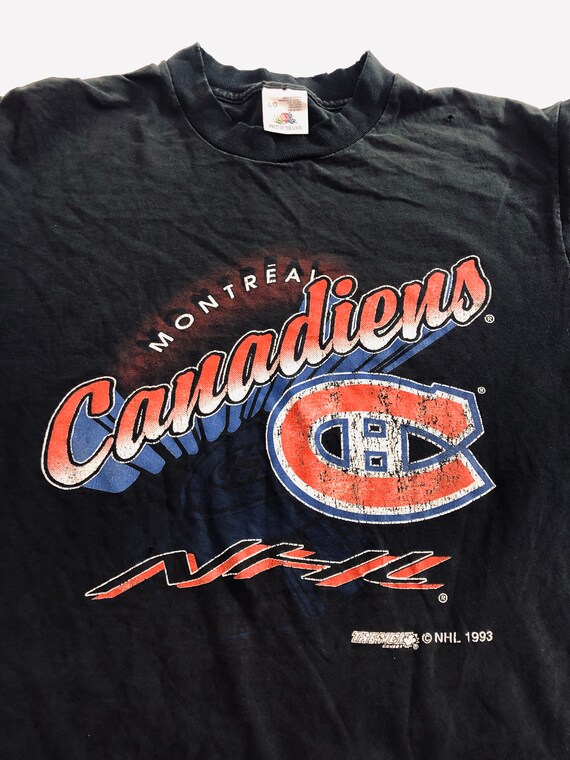 Vintage Montreal Canadians Habs Big Logo T-Shirts… - image 2