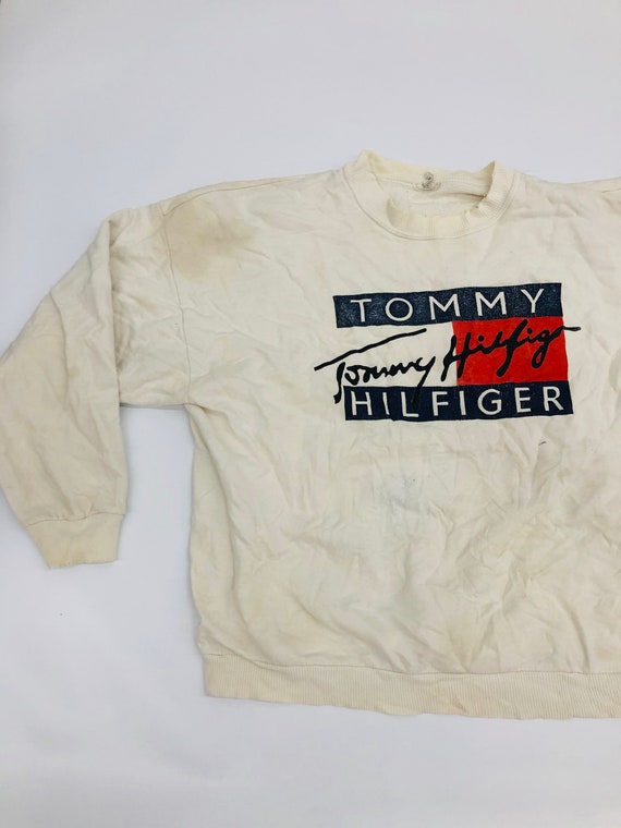 Vintage Tommy Hilfiger Sweater Big Logo Pullover … - image 2