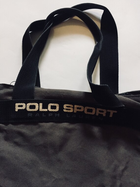 Ralph Lauren Polo Tote Vintage Grey Black Bag Purse Etsy Canada