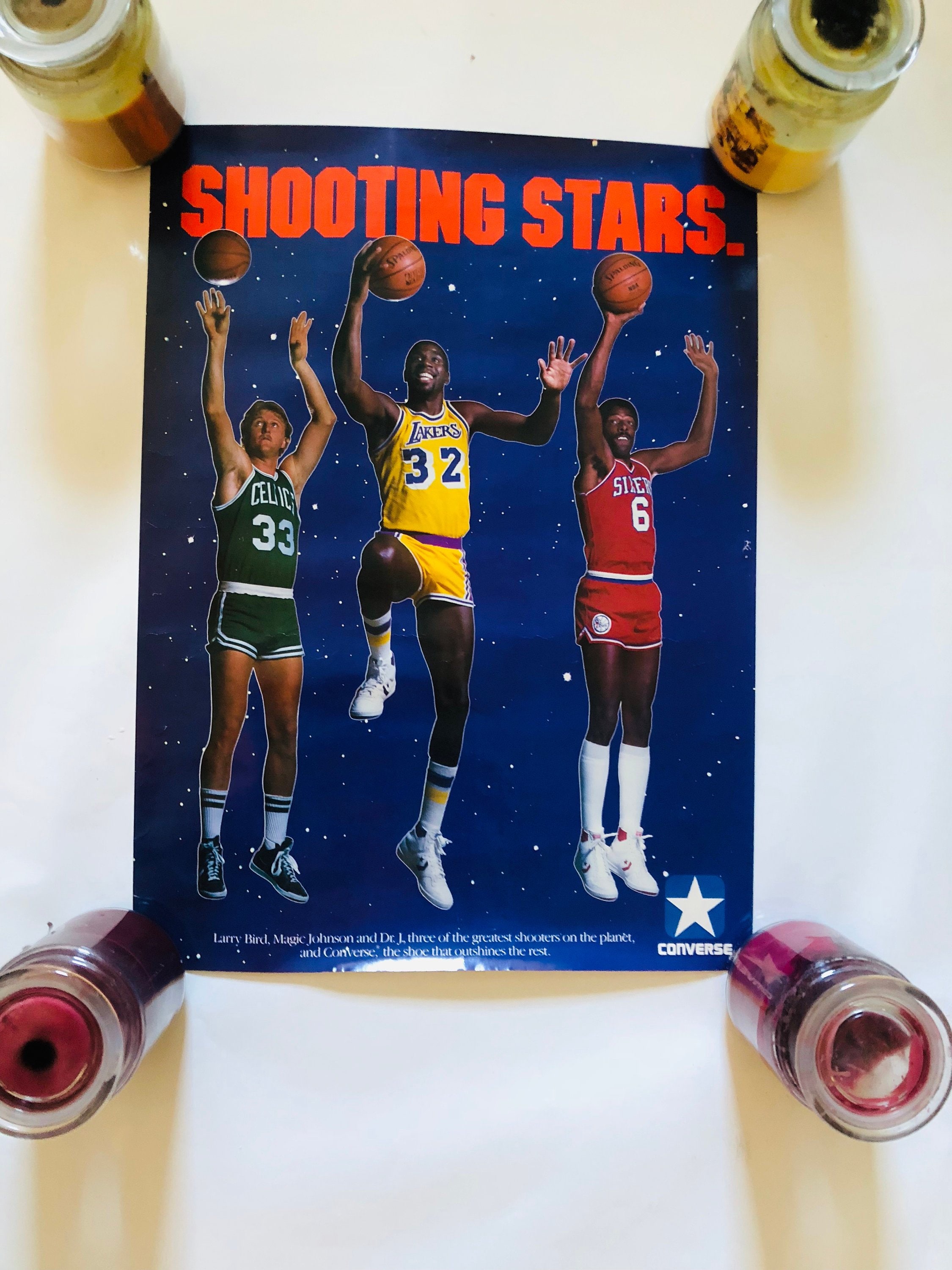 Vintage Converse Shooting Stars Bird Magic Dr.J - Etsy España