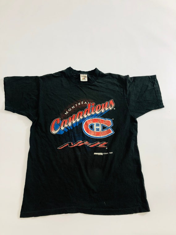 Vintage Montreal Canadians Habs Big Logo T-Shirts… - image 1