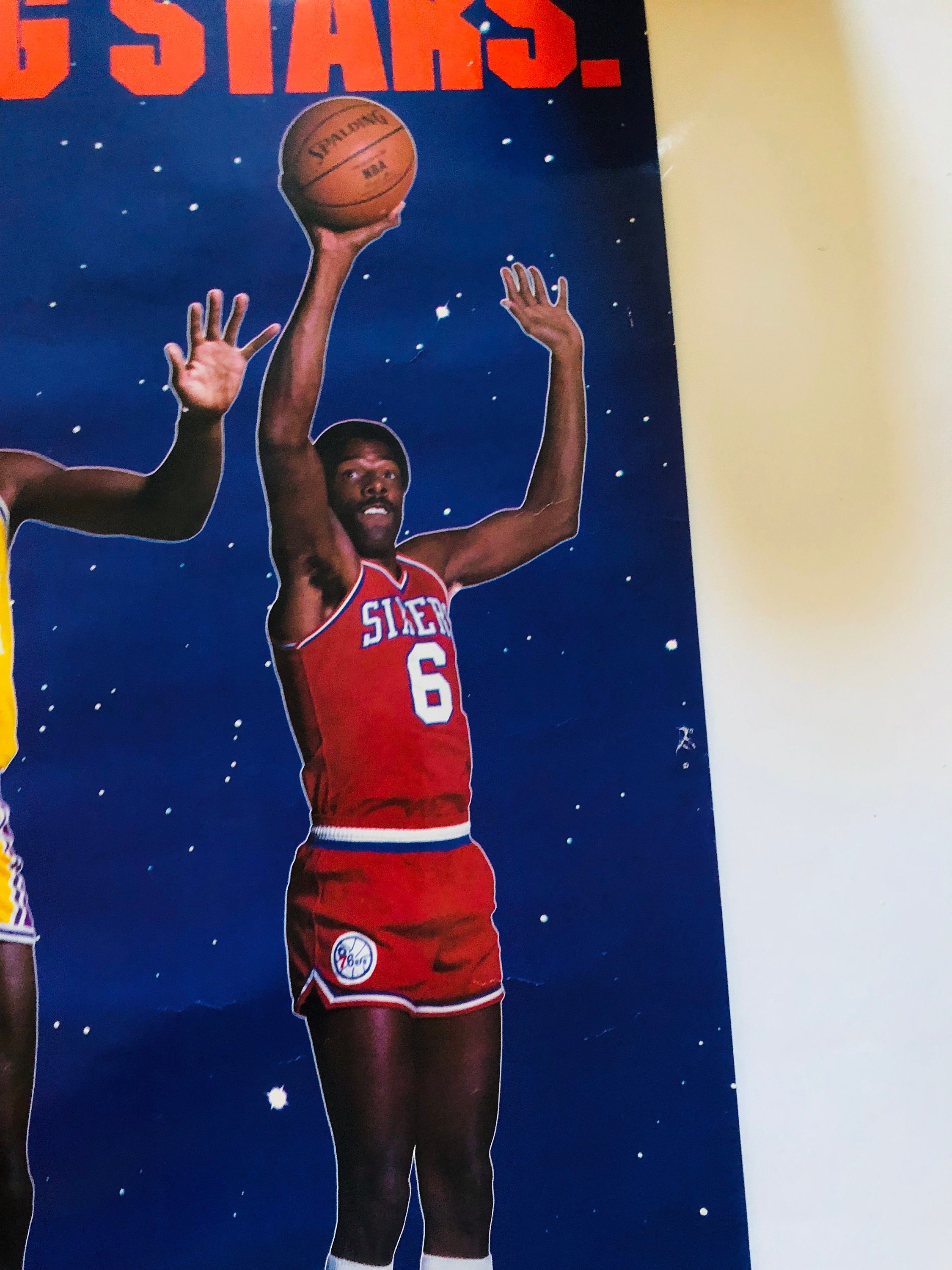 Magic Johnson Converse All Star Los Angeles Lakers Basketball Poster NOS  VTG 80s